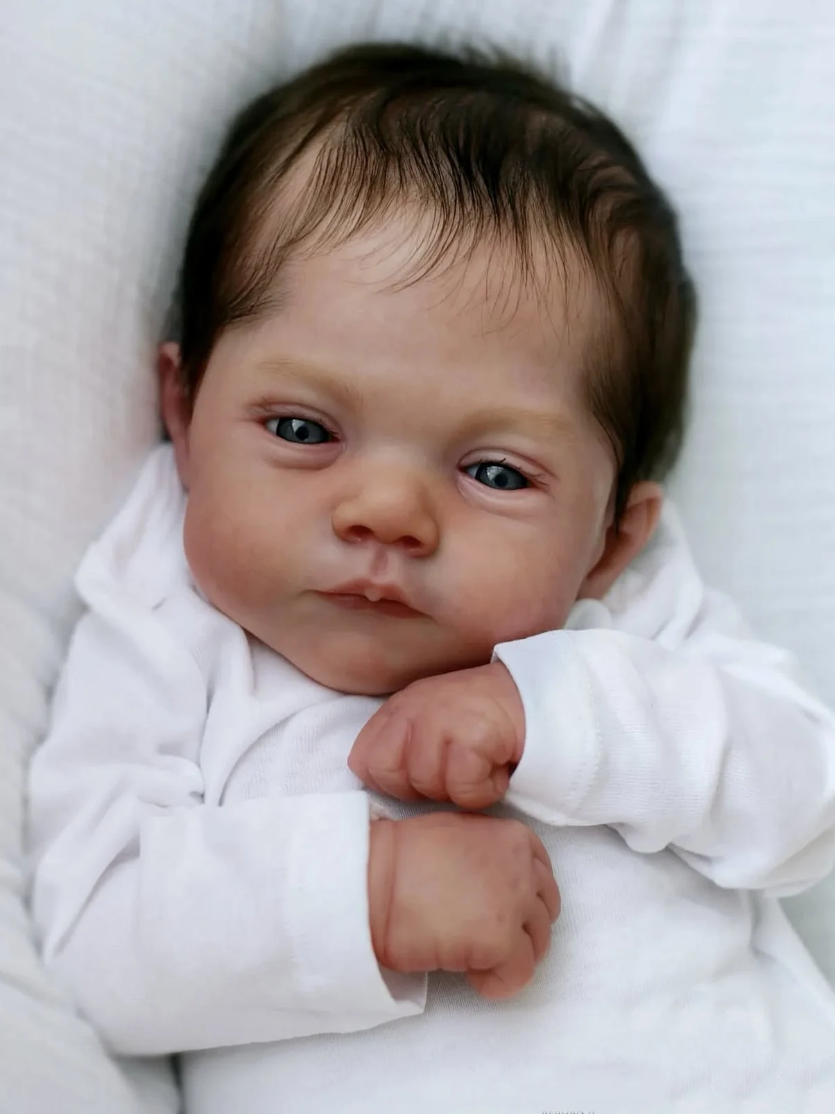 Cokela 20 cali/50 cm Realna lalka niemowlęca Realny miękki dotyk Realistyczna silikonowa lalka Reborn z ręcznie wplątowaną sztuczną h
