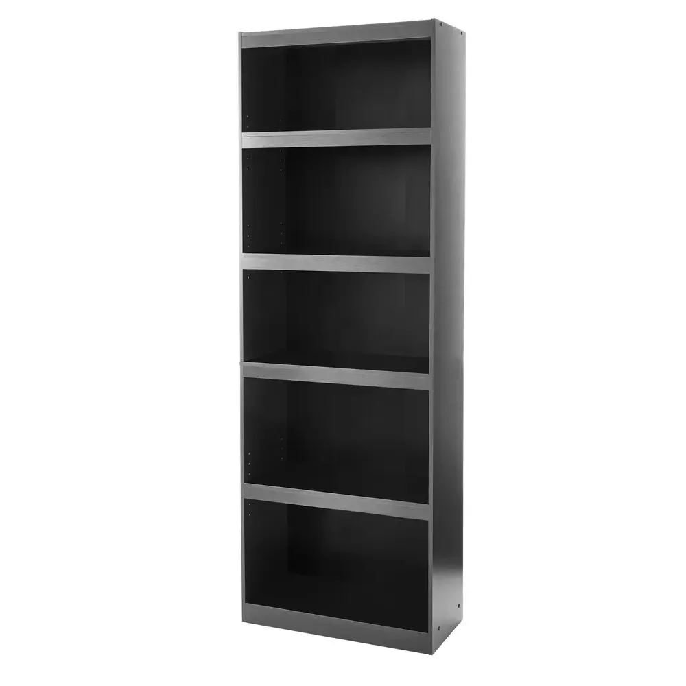 

Framed 5-Shelf Bookcase, True Black Oak Home Furniture Bookshelves USA