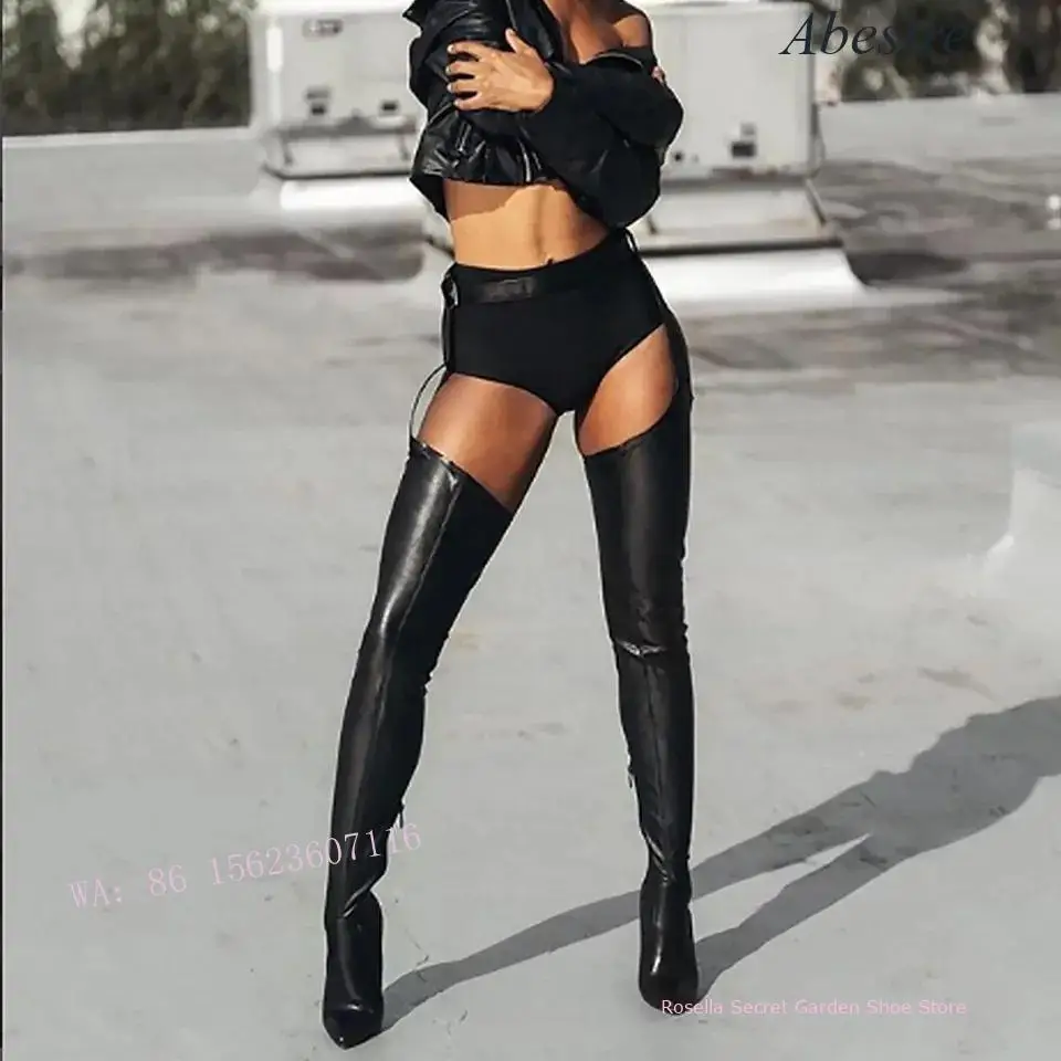 

New Stiletto Heels, Sexy Over-The-Knee Boots, Pants and Boots, One-Piece Boots, Snakeskin Pattern Catwalk Boots for Women