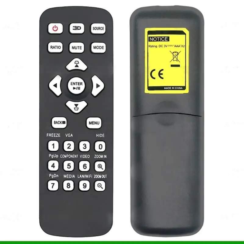 Controle remoto substituição universal U55C para X128GH x118h x1126ah d616d vários modelos projetor e mais preto