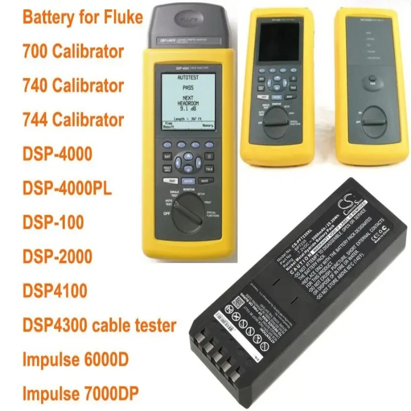 100% NEW 7.2V 3500mAh battery BP7235 for Fluke 700 Calibrator, 740 Calibrator, 744 , DSP-4000, DSP-4000PL, DSP-100,DSP-2000