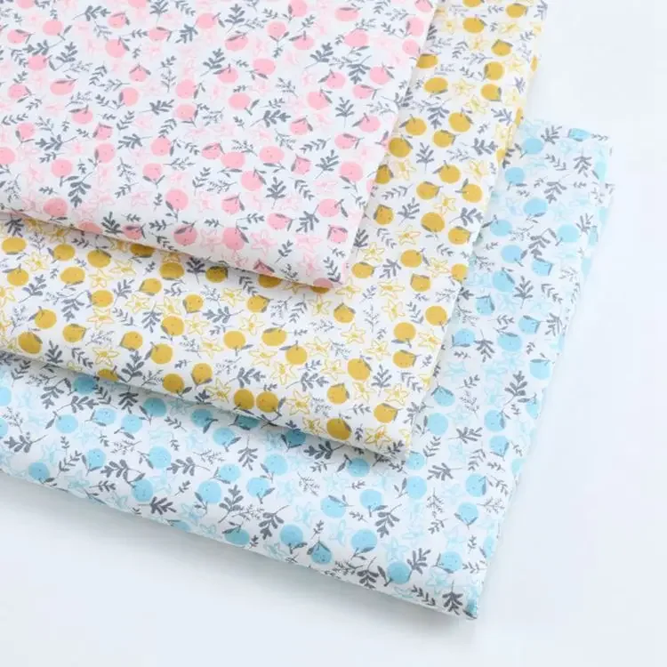 160x50cm Beautiful Fresh Small Floral Cloth Girls Dress Pajamas Home Wear Cotton Duvet Cover Fitted Sheet Printed Fabric