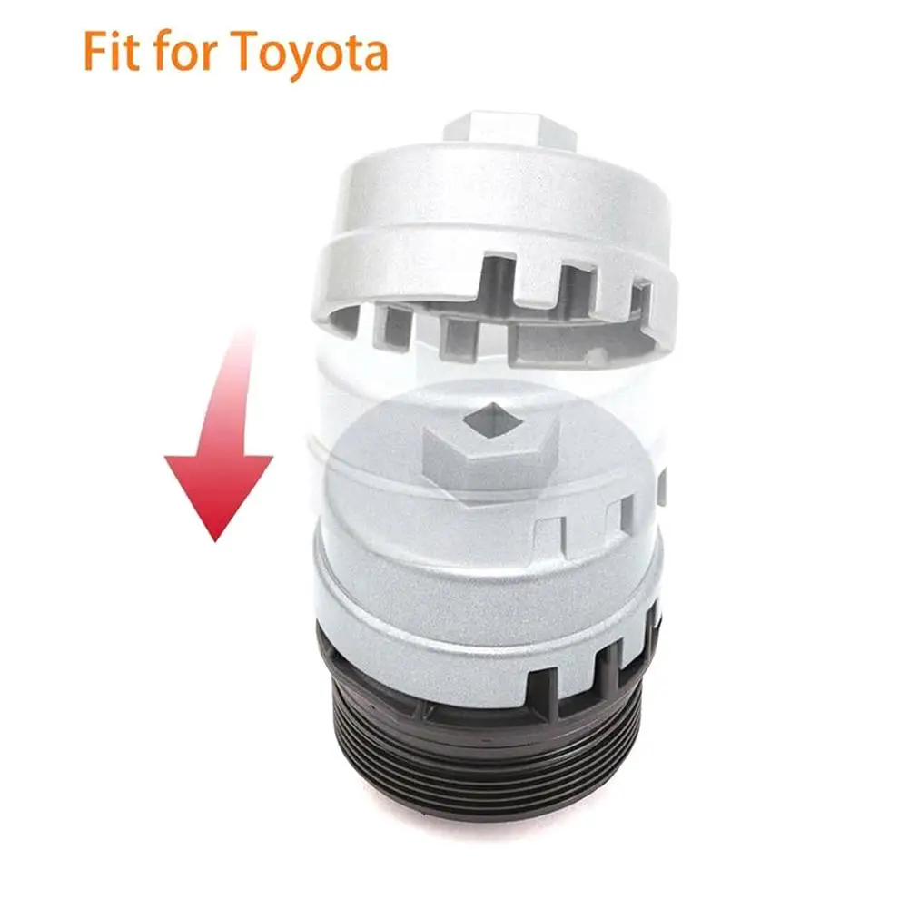 Professional Aluminum Car Oil Filter Wrench Six-opening Oil Grid Wrench for Toyota Prius Corolla Rav4 Lexus Auto Repair Parts