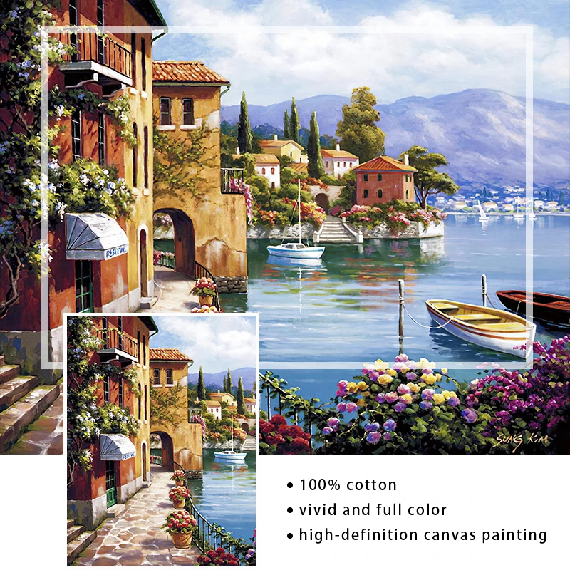 Retro Abstract Streets Canvas Oil Painting Modern City Landscape Posters And Prints Wall Art Picture For Living Room Home Decor
