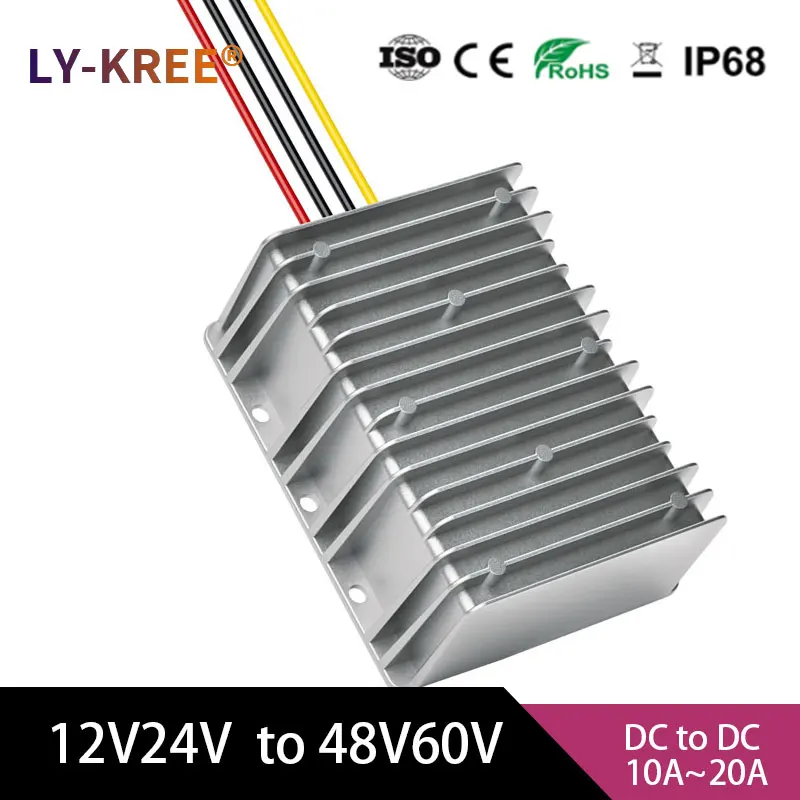 LY-KREE 12V to 48V60V converter boost 24V to 48V60V transformer 10A 20A 30A Automotive boost module 480W 720W