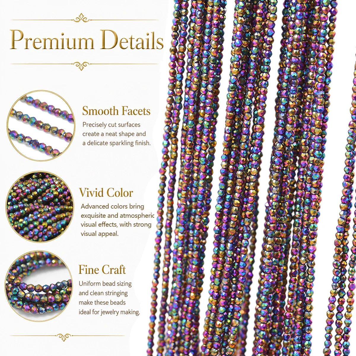 2mm 180-540Pcs Colorful Round Crystal Glass Seed Beads for Making DIY Bracelets Necklaces Keychains Various Jewelry Accessories