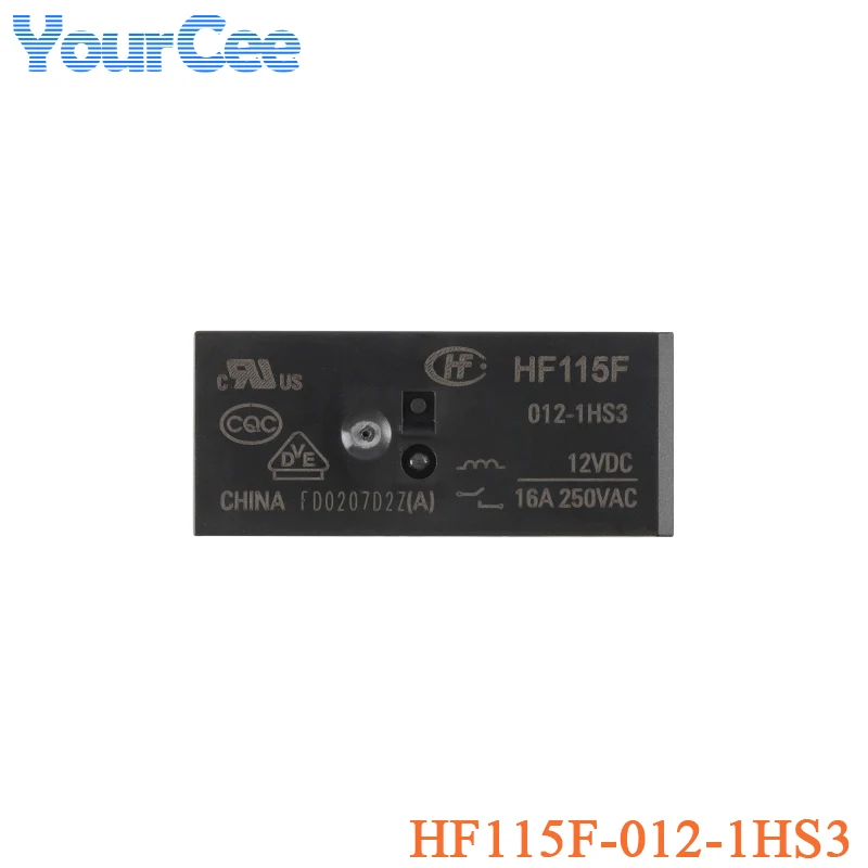 2PCS High Power Relay HF115F HF115F-005-1HS3 HF115F-012-1HS3 HF115F-024-1HS3 1HS3 DC 5V 12V 24V  Foot Distance 5.0mm 6 Pin