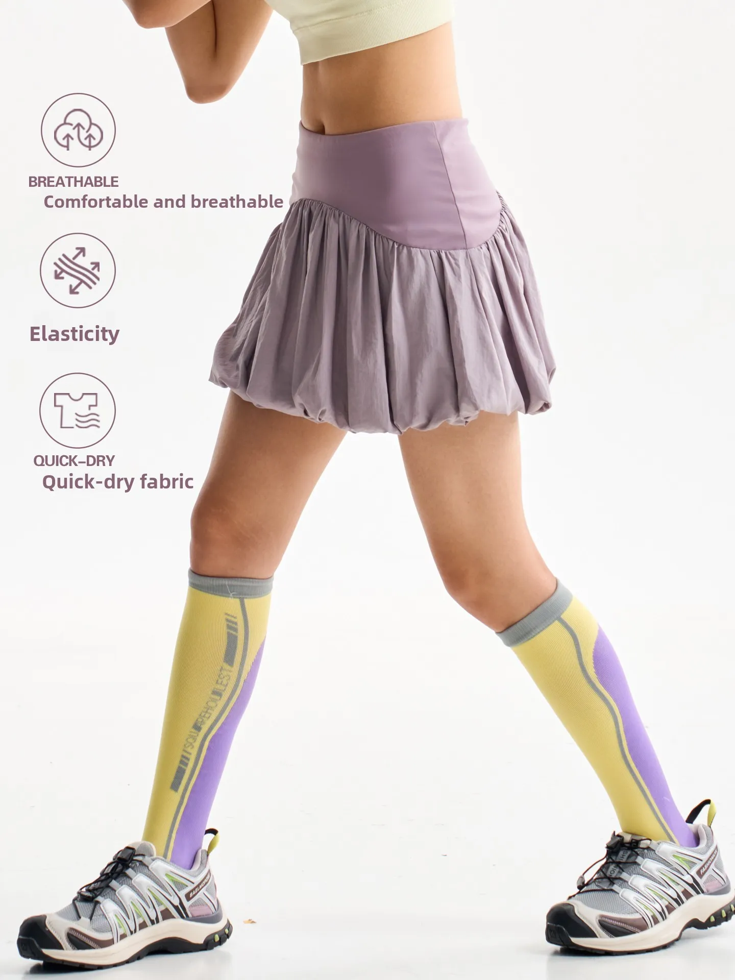 Outdoor Lightweight Sporty Bloomer Skirt Women's Summer Quick Dry Breathable Anti-Light Slimming Puffy Short Skirt