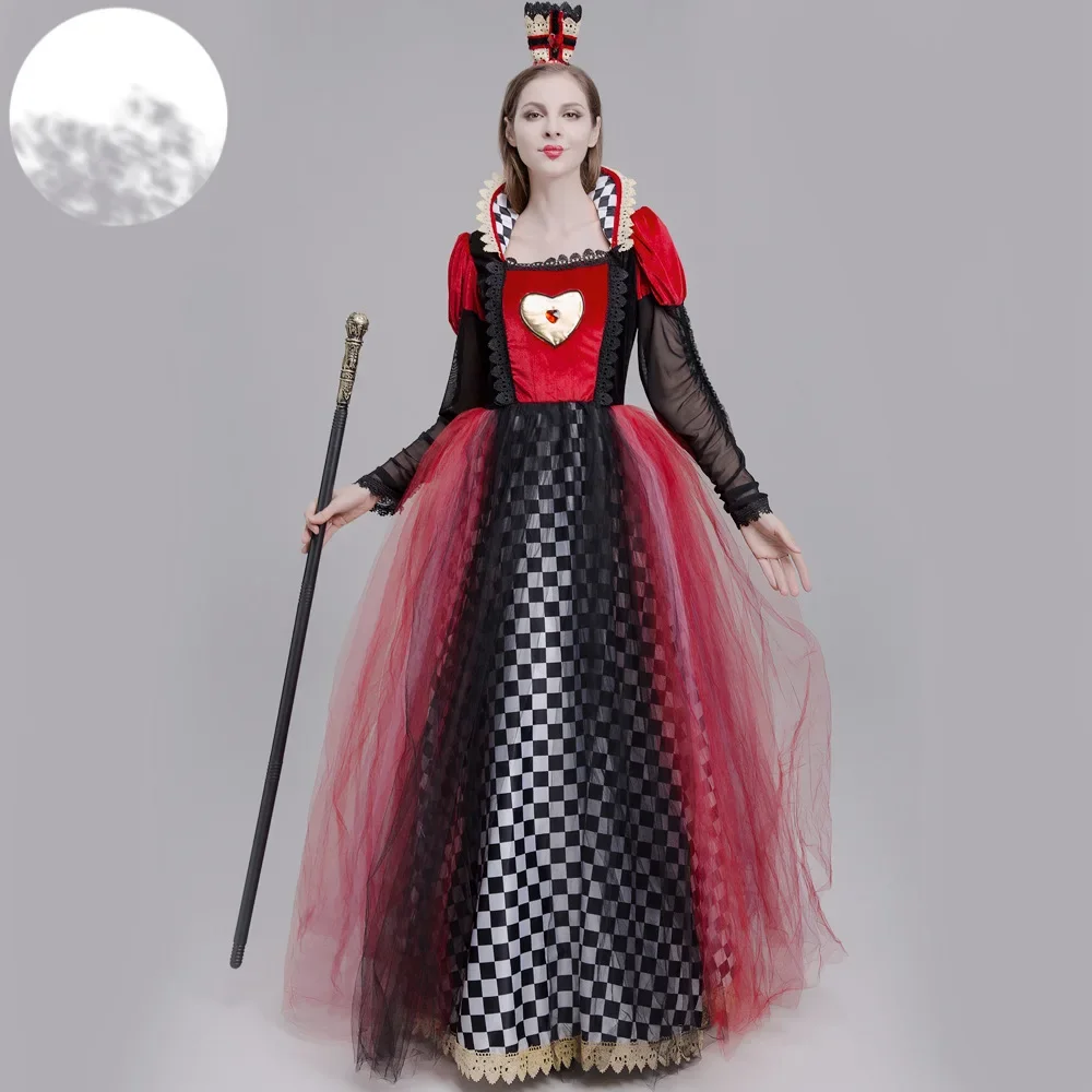 

The Red Queen Costume Cosplay For Women Dress Up Halloween Costume For Adult Carnival Party Suit
