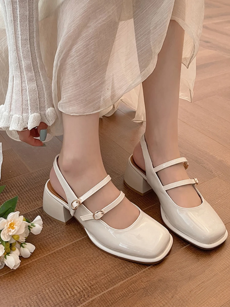 Casual Pure Color Sandals Woman Party Design 2022 Summer Basic Non Slip Elegant Beach Shoes Ladies Hollow Out Slim Shoes Chic