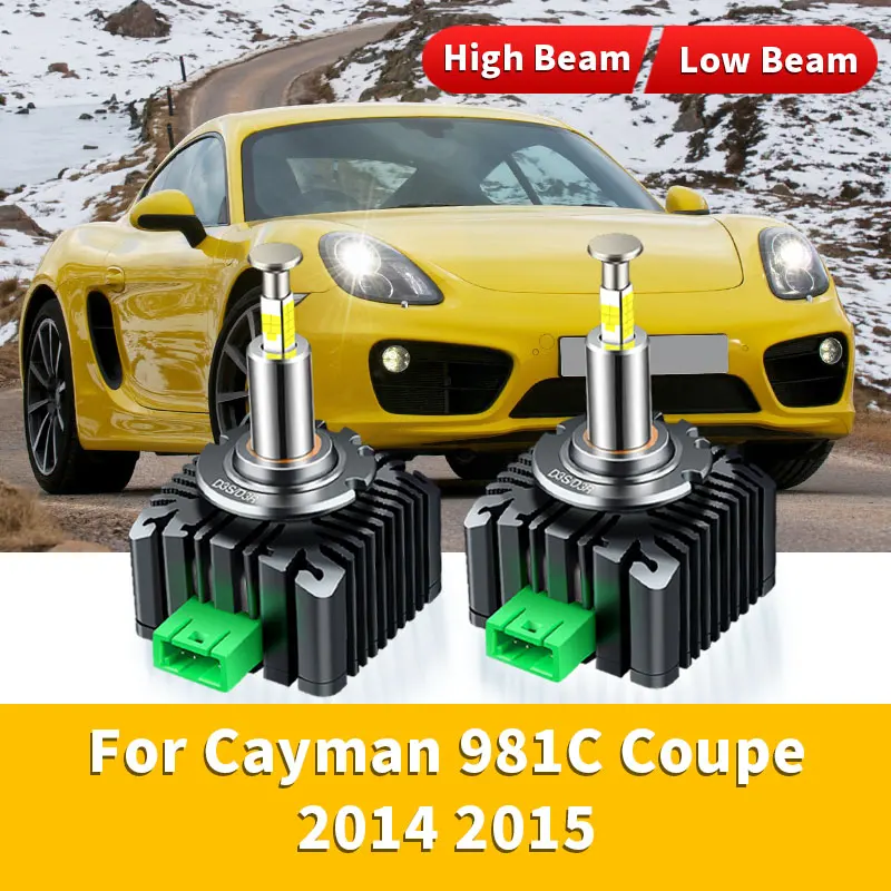 2Pcs For Cayman 981C Coupe 2014 2015 LED Headlight Canbus 32000LM Auto Headlamps Bulbs 35W CSP Chip Car Lamp 12V Xenon HID Lamp