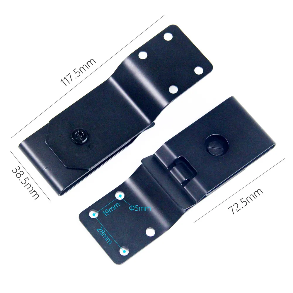 6 個ロングスイベルメタルベルトクリップループ DIY Kydex ホルスターポーチシース鞘ネジ付き