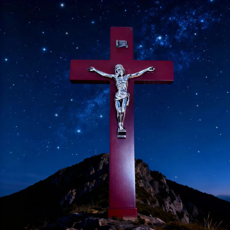 جديد 2026 صليب من الخشب الصلب جدار الصليب الكاثوليكي يسوع المسيحي الجدار الشنق الصليب الصلاة الحلي الدينية الكنيسة الديكور #1