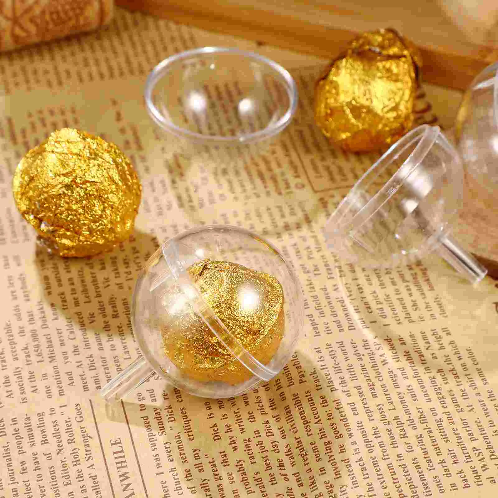 100 Pcs Chocolate Cup Candy Display Stand Holder Bouquet Decoration Box Gift Acrylic Lidded Packaging Balls