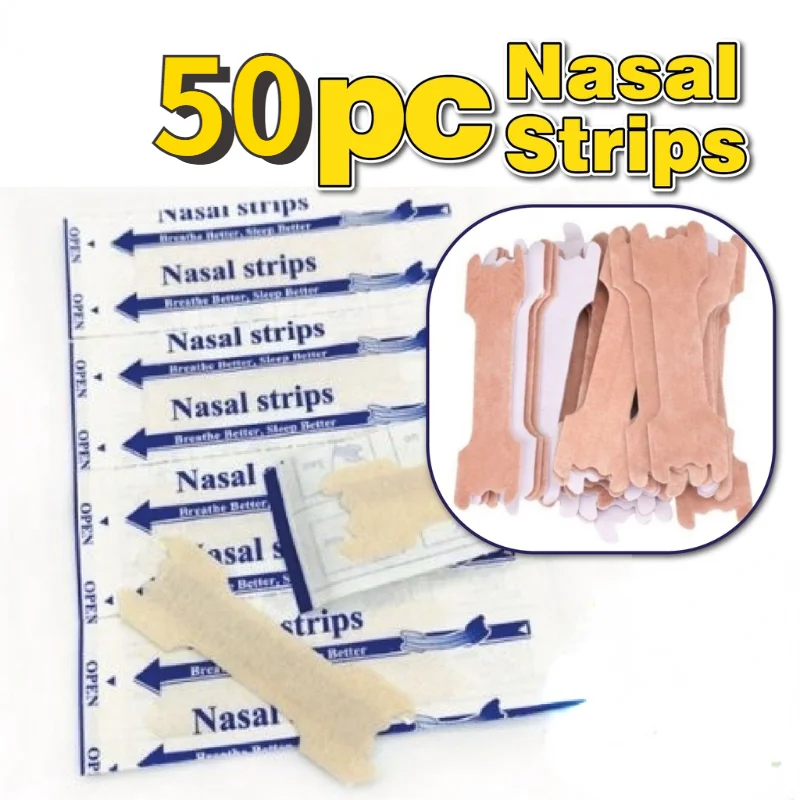 

50PCS Anti Snore Strips Breathe Right Better Nasal Strips Patch Snoring Labe S/L Size Nose Patches 66*19 55*16 mm Health Care