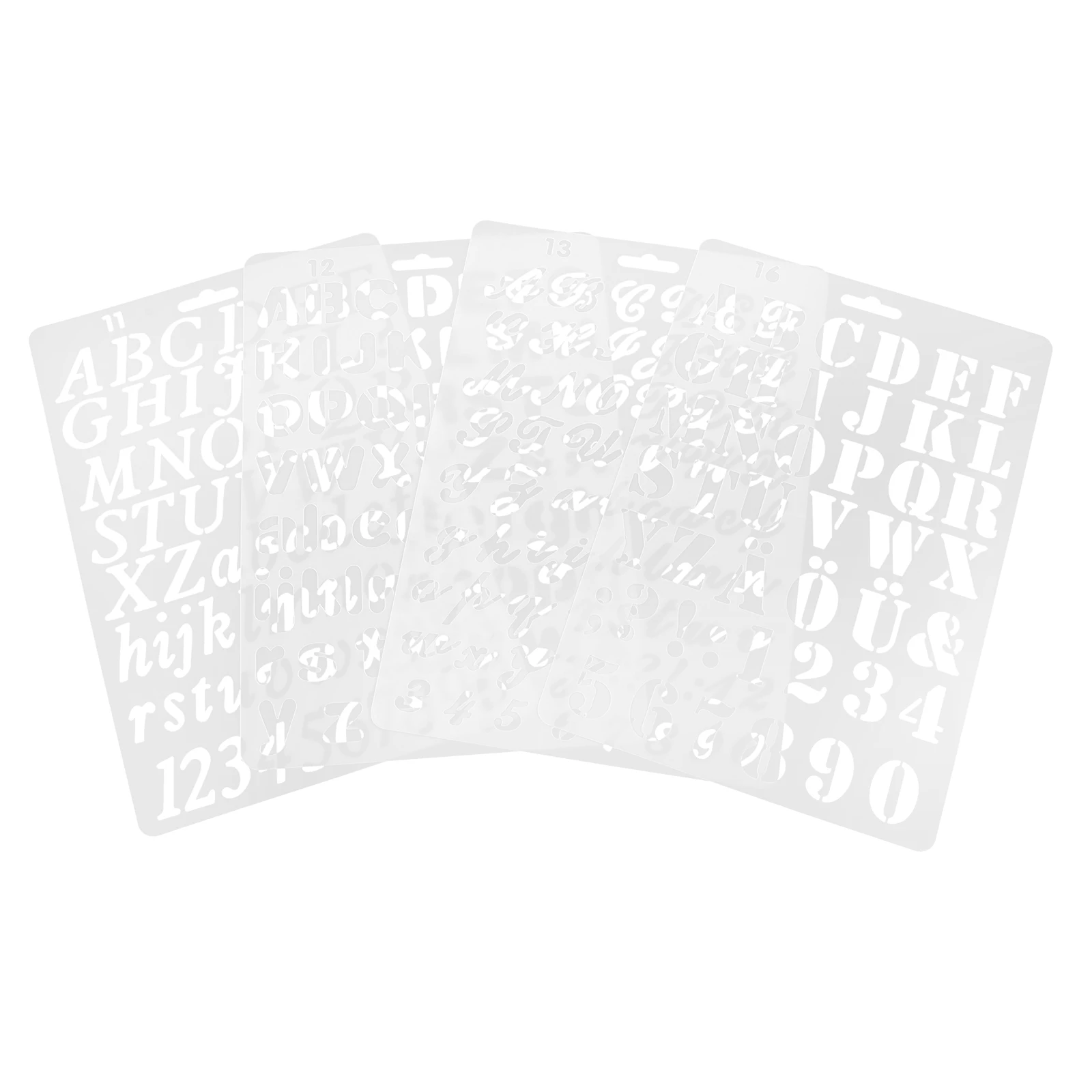 

8pcs Large Alphabet Stencils Plastic Reusable Letter Number Molds For Painting Wood Burning Crafts Wall Decoration Diy Projects