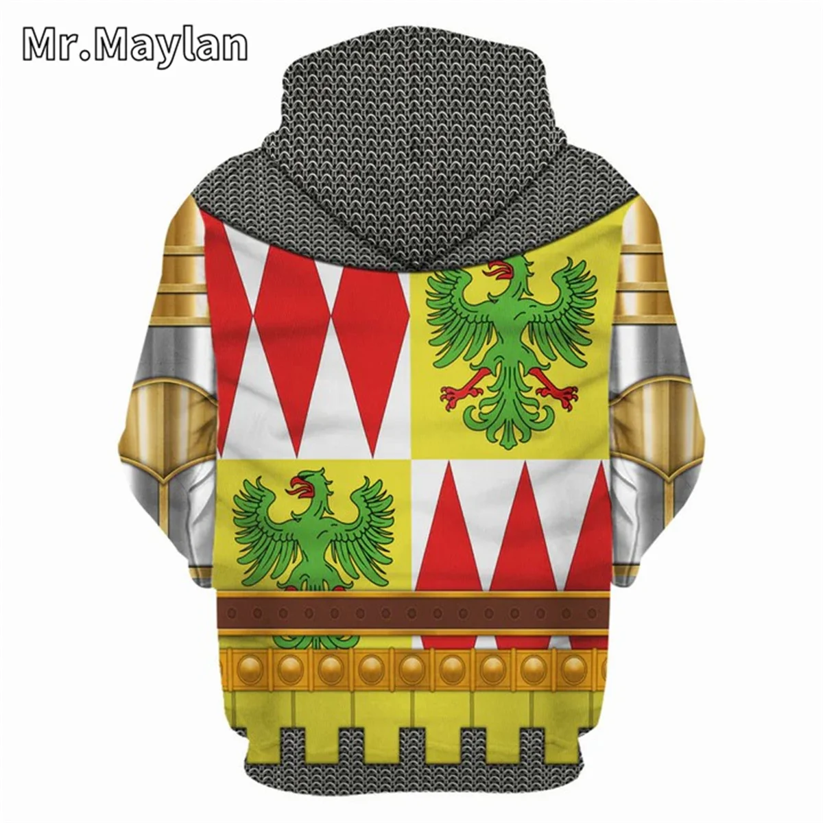 Medieval Knights Armor Cosplay Costume 3D Print Unisex Hoodie Men Sweatshirt Streetwear Zip Pullover Casual Jacket Tracksuits-16