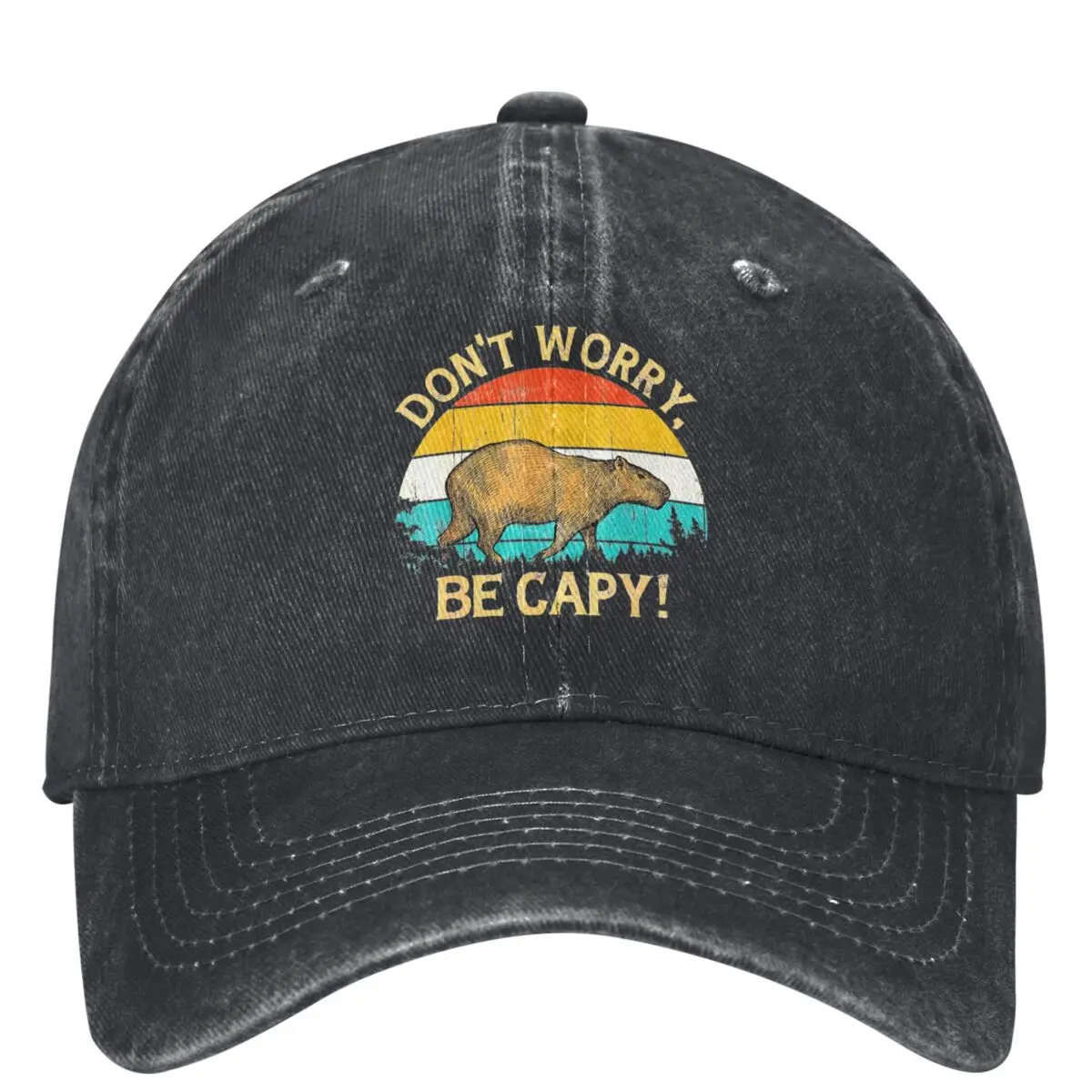 Capybara Vintage Style Baseball Cap Be Capy Unisex Teens Sun Visors Hip Hop Hats Summer Street Style Hiking Fishing Baseball Cap