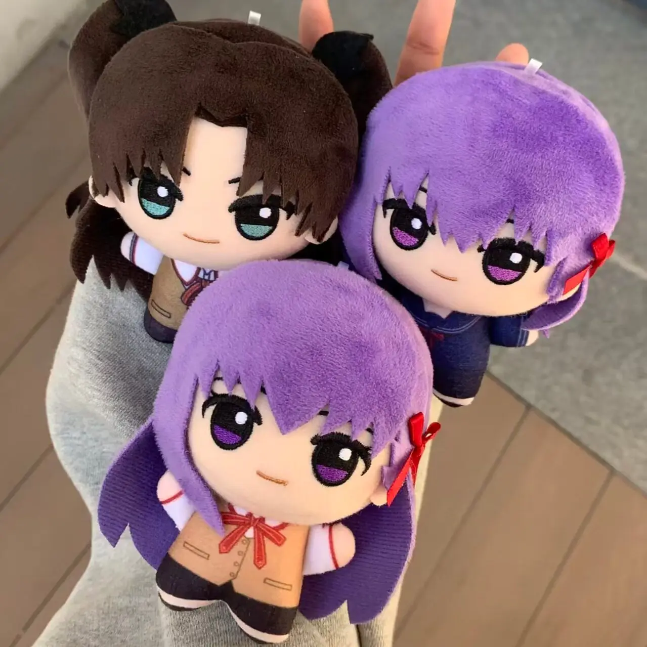 Muñeco de Peluche de 10cm de Anime Fate/stay night, Matou Sakura, Cu Chulainn, Figura de Peluche para Cosplay, Colgantes para Mochila, Regalo de Halloween y Navidad