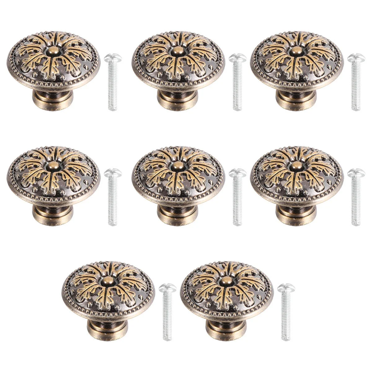 

8pcs Snowflake Knobs niture Pull Handles Durable Drawer Knobs Cabinet Door Pulls 35Mm Diameter For Kitchen Cabinet