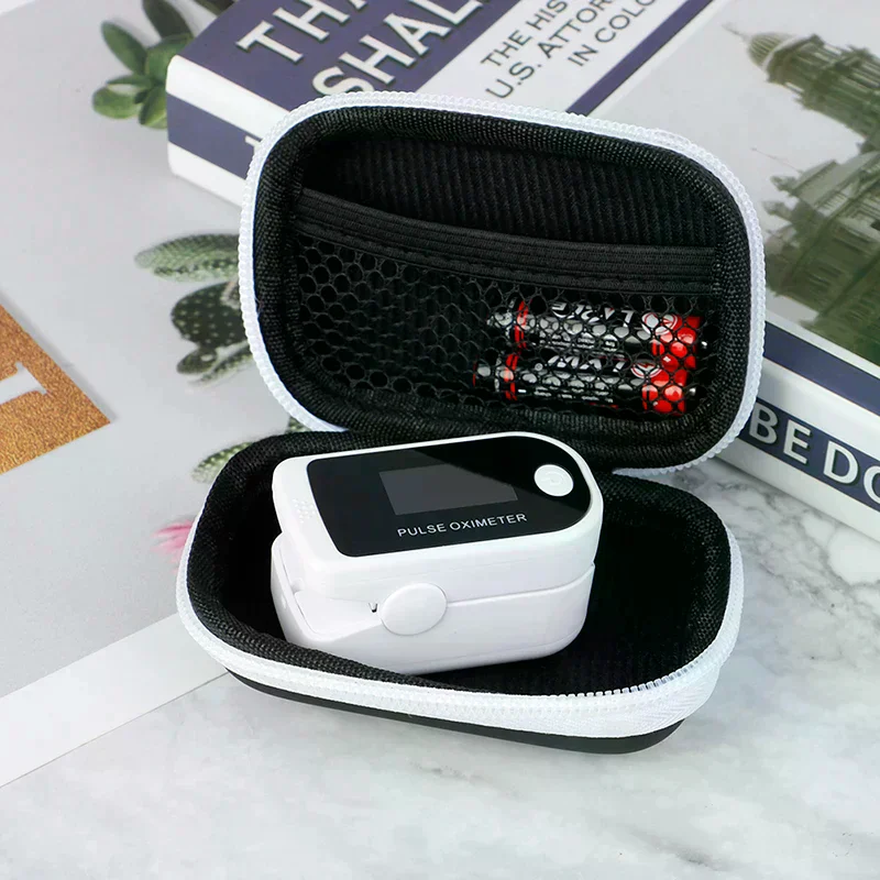 Bag Zipper Pulse Oximeter Monitor Finger Oxymeter Digital Oxygen Meter Leak-proof Design Lightweight