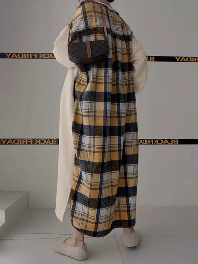 

Шикарный осенне-зимний длинный свободный свитшот Dr, женский хлопковый свитер с высокой талией и принтом в стиле пэчворк, цветная блузка в Корейском стиле