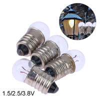 10PCS Home Miniature Round 1.5V 2.5V 3.8V Small Light Cannon For Student Experiment Small Light Bulbs Flashlight Bulb Beads