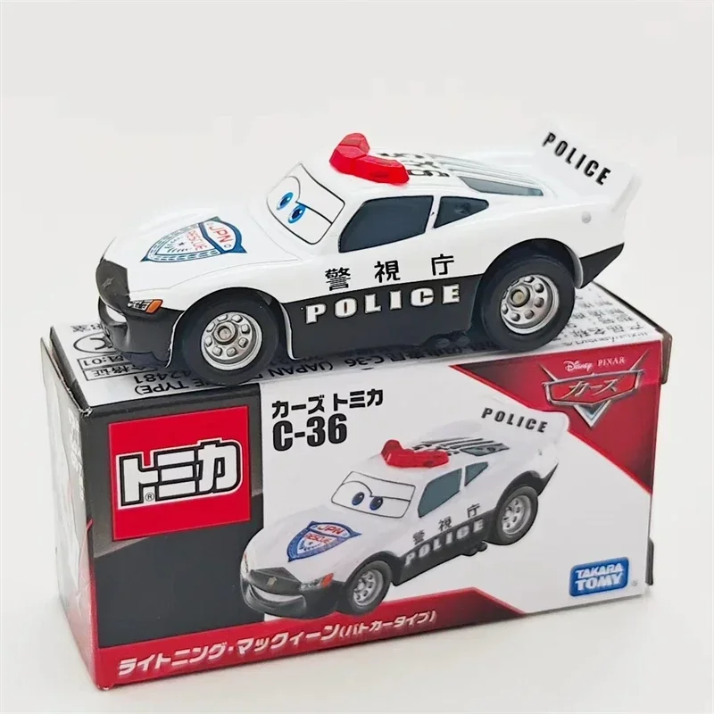 TAKARA TOMY TOMICA 레이싱 스토리 맥퀸 경찰차 합금 모델, 어린이 장식 장난감 컬렉션, 어린이 선물