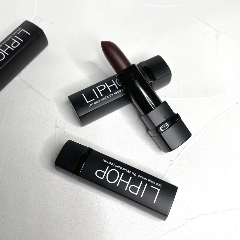 ใหม่สีน้ําตาล Dark ลิปสติก Retro Dark สีลิปสติก Matte กันน้ําสีฟ้าแวมไพร์สีฮาโลวีนแต่งหน้า Lip Pencil