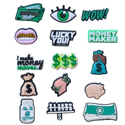 Hot 1pcs Money Shoe Charms for Crocs Accessories Charms Clog Sandals Decoration Shoe Pins Women Men Adults Party Favor