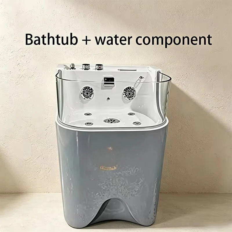 All-Season Pet Spa Tub Eco-Friendly Acrylic Rechargeable Pet Swimming Pool for Pet Cleaning Indoor Bathroom