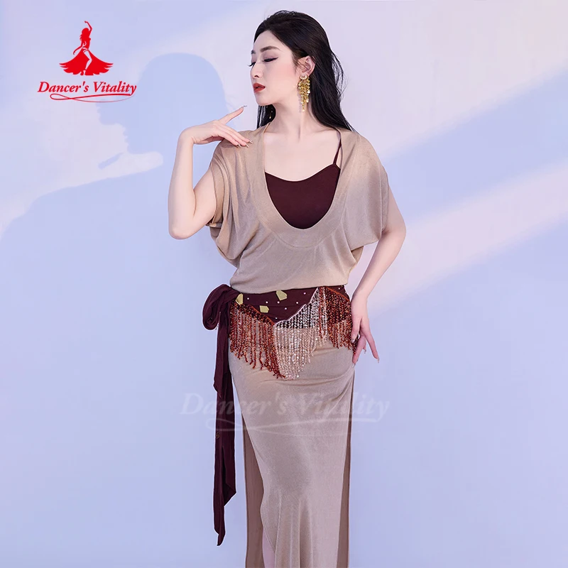 ملابس الرقص الشرقي للنساء رداء مزاجه أنيق + سترة + عقال + حزام + ملابس داخلية 5 قطعة زي أداء Saidi Shabbi Baladi #5