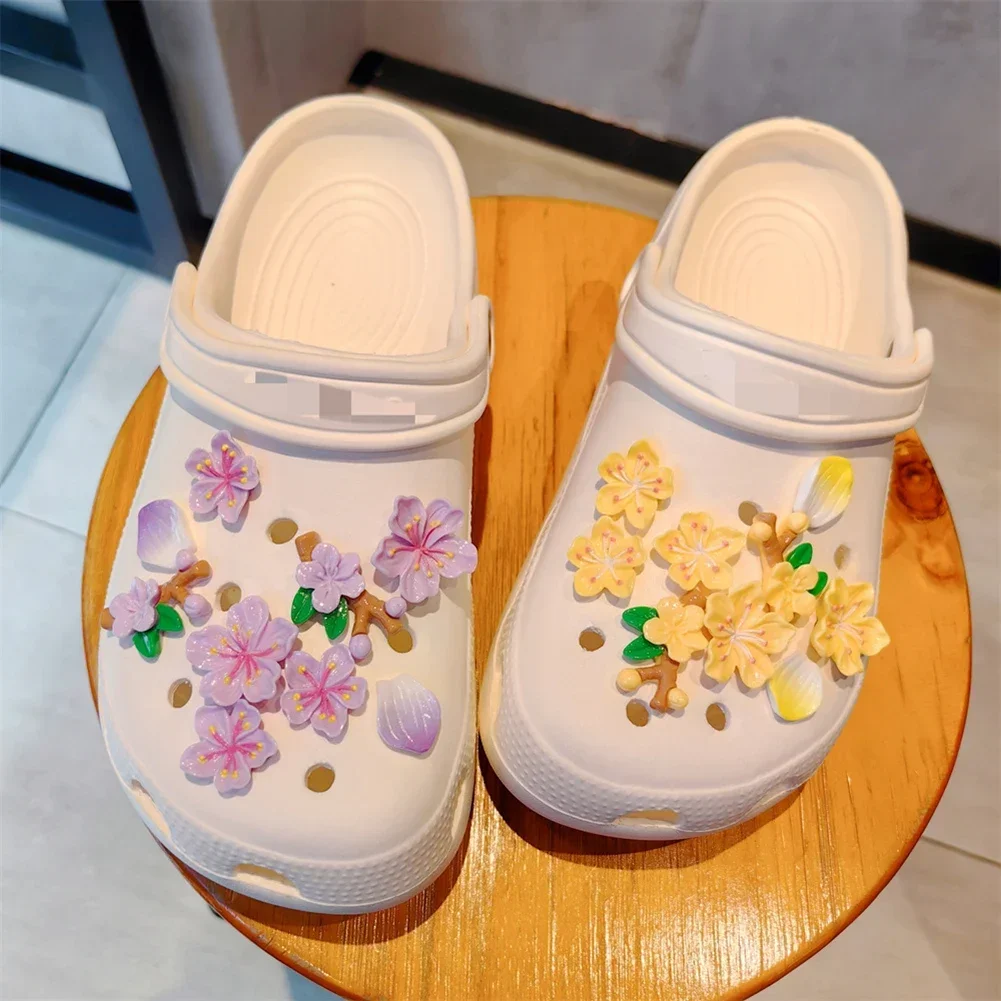 إبزيم الحذاء قباقيب لطيفة إكسسوارات الأحذية سحر الموضة الشعبية للفتيات البتلة وفرع الصنادل هدايا الحفلات الزخرفية #4