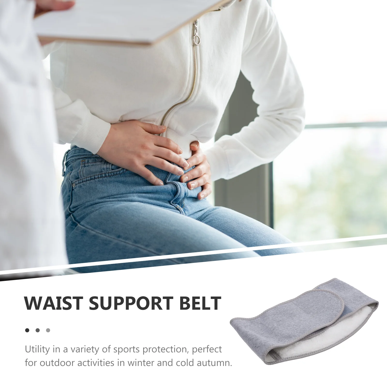 Thin Kidney Binder Waistband Breathable Stretchy Adjustable Seasons Stomach Abdominal Warming Band Wrap Waist Back Brace