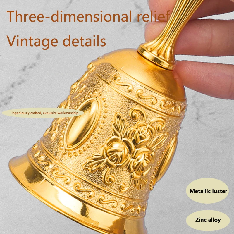 1Pc Hand Cranked Bell, Retro Butterfly Dining Ling Metal School bell Early Education Household Tabletop Decoration Alloy Crafts