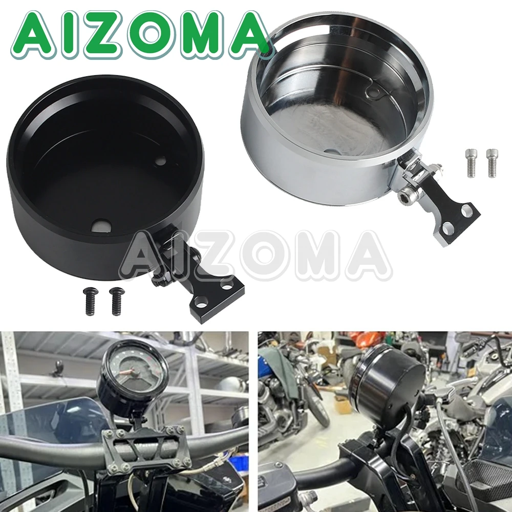 

Motorcycle Adjustable T-Bar Round Analog Gauge Mount Bracket Kit Black For Harley Softail Low Rider S 117 FXLRS 2022 2023 2024