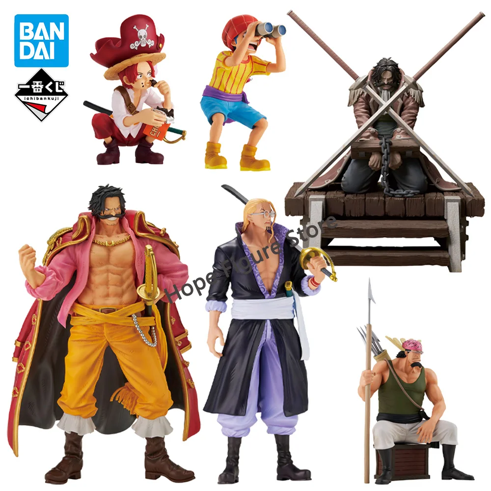 

In Stock Original BANDAI Ichiban Kuji Roger Pirates Gol D Roger Silvers Rayleigh Shanks Buggy Figure Anime One Piece Model Toy