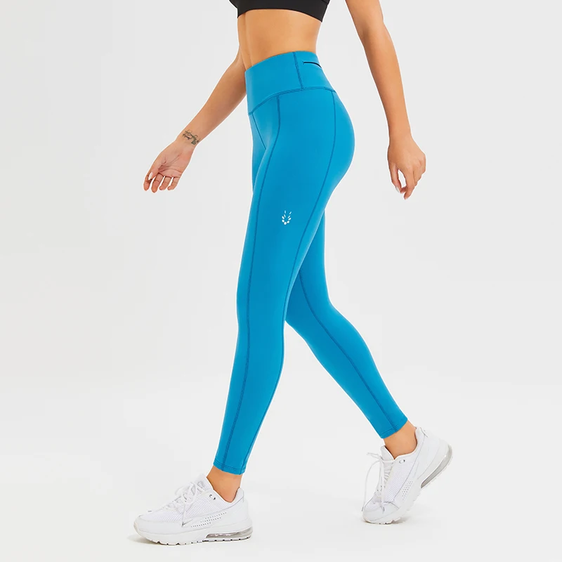 New Woman Gym Leggings High Waist Yoga Pants Women Sporty Leggins Nylon Tights For Fitness Active Workout WIth Pockets