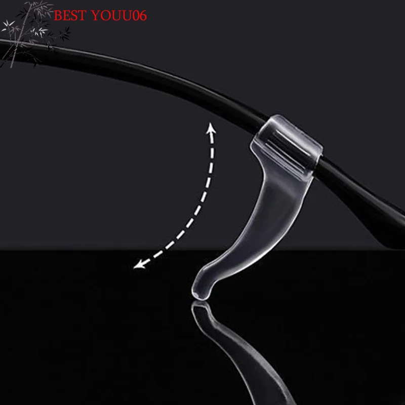 (YOUU06)10 Pair Anti-slip Silicone Ear Grip Glasses Eyeglasses Leg Ear Hook Stopper Bracket Fastener Accessories Temple Tip