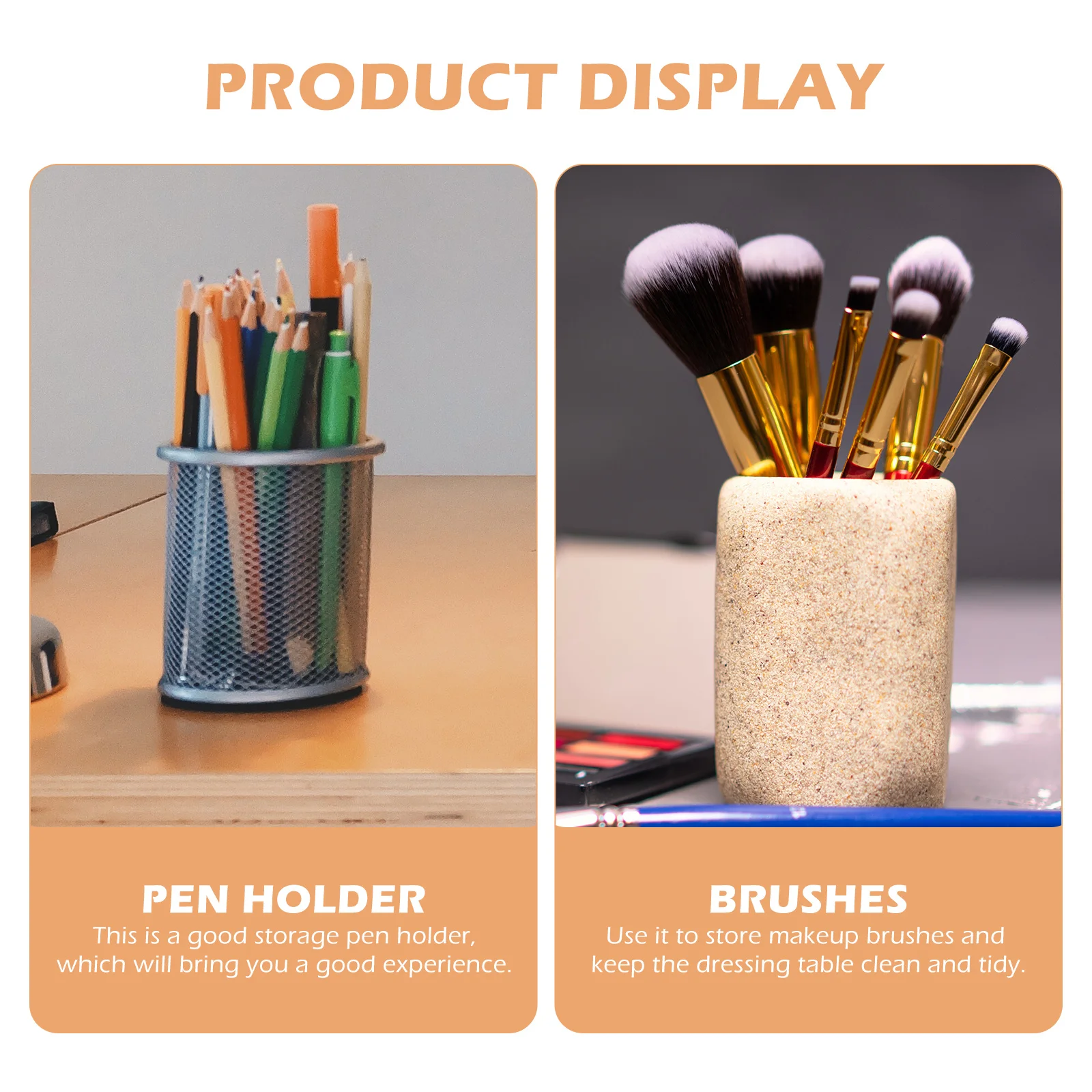 

Inclined Pen Holder Desktop Stationery Case Multi-Functional Drawer Pen Organizer Makeup Brush Storage Container Office Supply