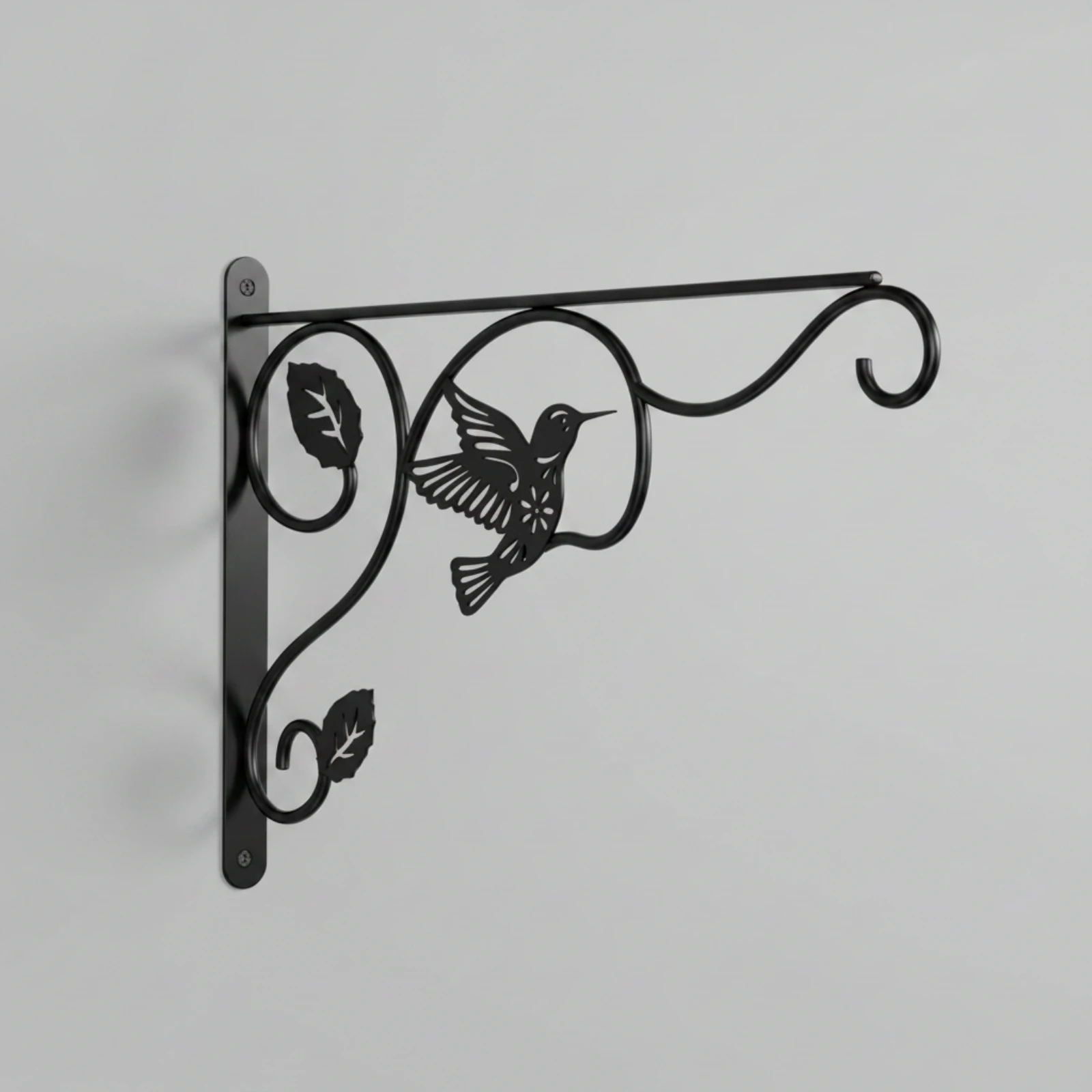 Hanging Plant Bracket with Hummingbird Pattern Rust-Resistant Hanging Plant Bracket Wall Hook Long-Lasting Hardware Aesthetic