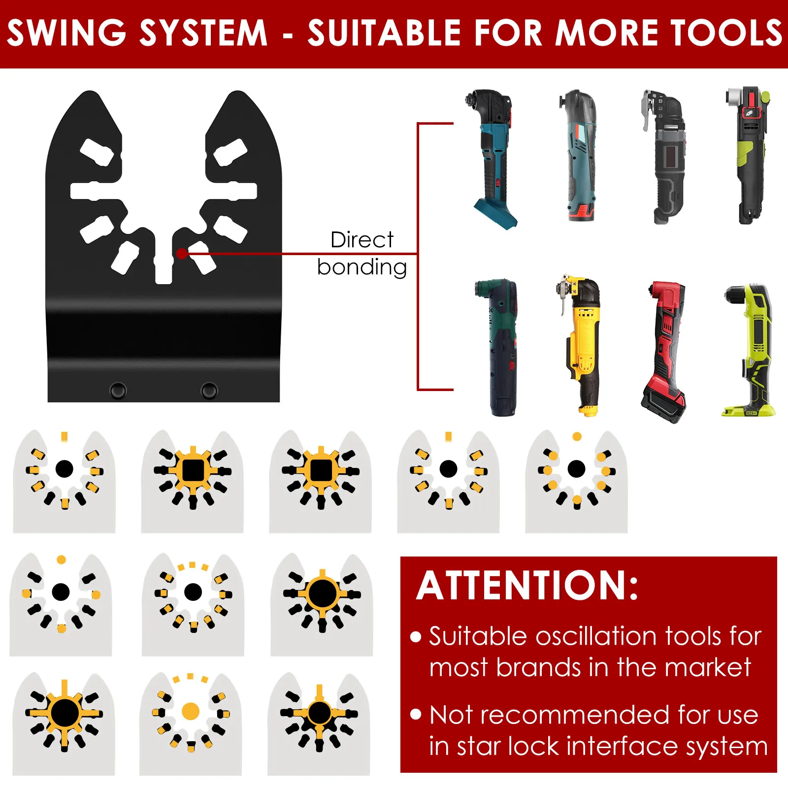 4/5Pcs Double Hook Oscillating Saw Blade High Carbon Steel Quick Cutting Multi Tool for Carpet Cardboard Oscillating Hook Blade