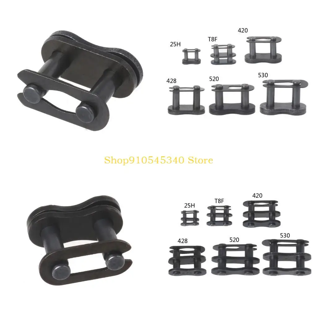 U2JA Motorcycle Chain Parts 25H# T8F# 420# 428# 520# 530# Metal Buckle Ring Link