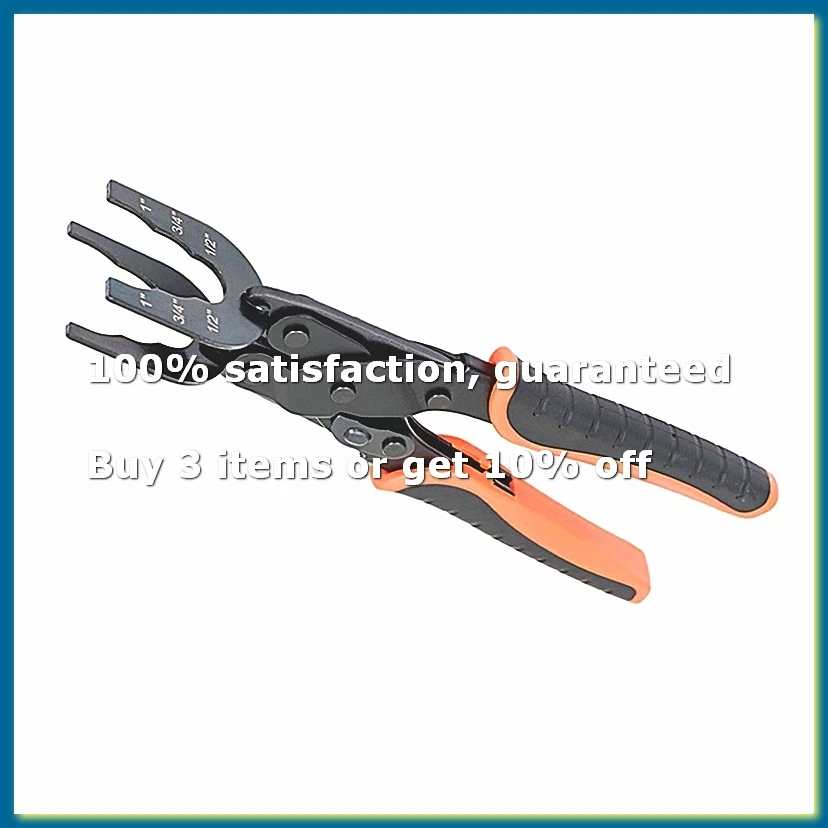 Push-Fit Disconnect Tong Tool for Easily Removing Push-To-Connect Fittings(1/2in, 3/4in, 1in), Multi-Sized Removal Tool-AD33