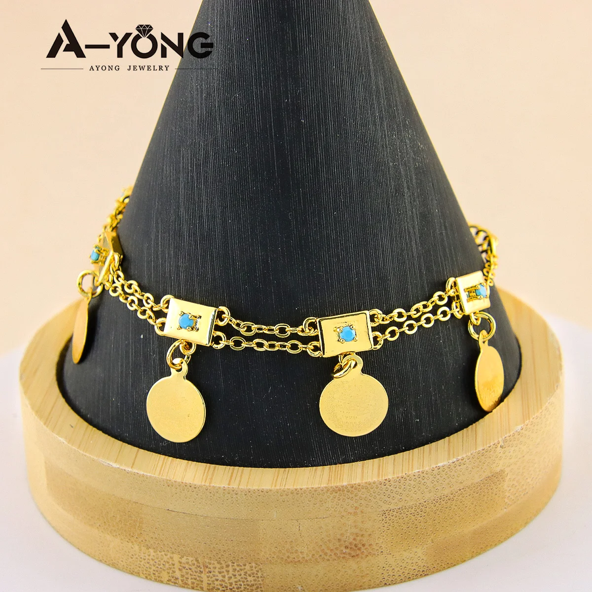 Arab Gold Color Bracelets 18k Gold Plated Turkish Coins Bangles for Women Dubai African Fashion Party Jewelry Gifts