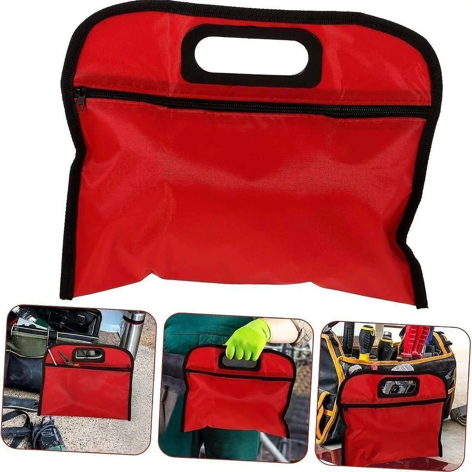 

Gardening Storage Tote Tool Organizer Bag,Home Organizer Garden Tool Bag Oxford Cloth Multipurpose Red Portable Tool Pouch