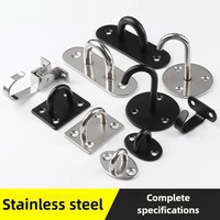 1/2/4pcsHook Eye Plate Heavy Oblong Duty Steel Stainless Pad Mount Wall U Boat Ceiling Hanger Ring Garage Hammock D Design Shape