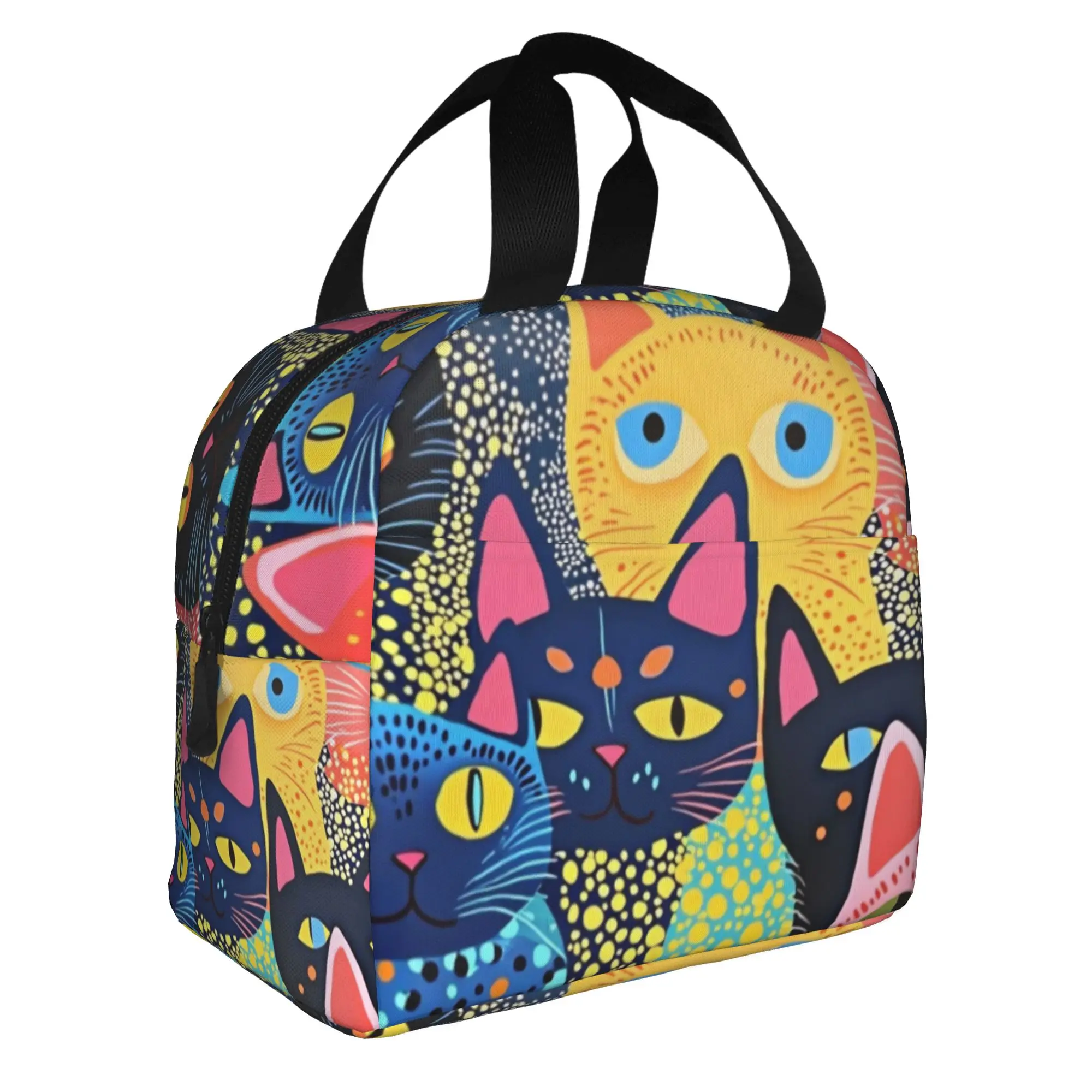 Yayoi Kusama Abstract Painting  Lunch Bag Men Women  Cooler Thermal Insulated Lunch Box for School