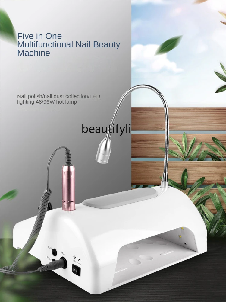 yj Professional Manicure Five-in-One Electric Sander Vacuum Cleaner Multi-Functional Integrated Nail Polish Remover