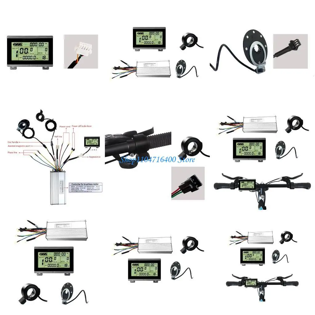 

y1gd Electric Bike Sine Waves Controller 24V 36V 48V 72V 1000W 30A & LCD Display
